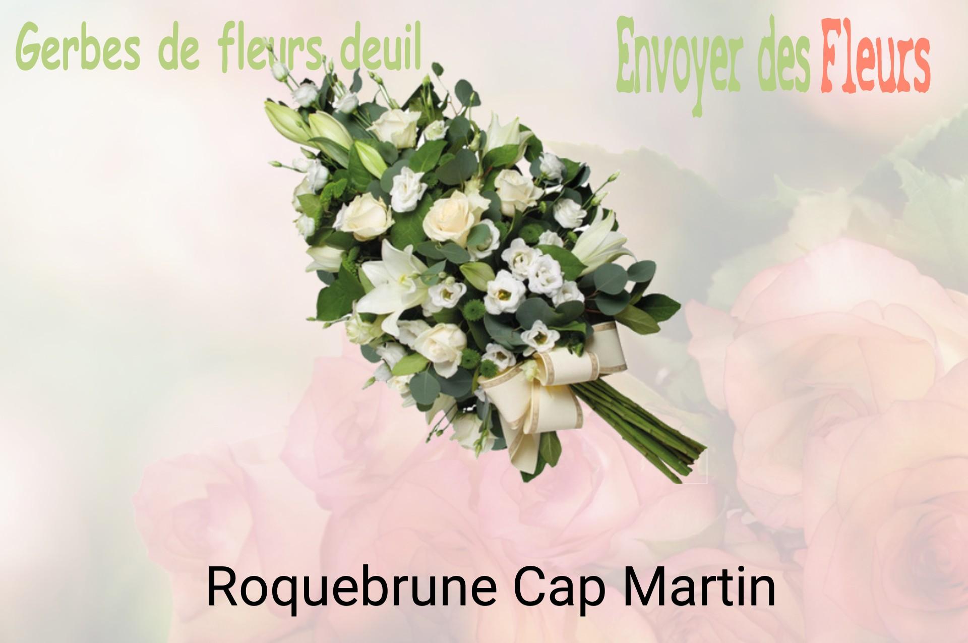 Gerbe de fleurs de deuil livrée à Roquebrune-Cap-Martin